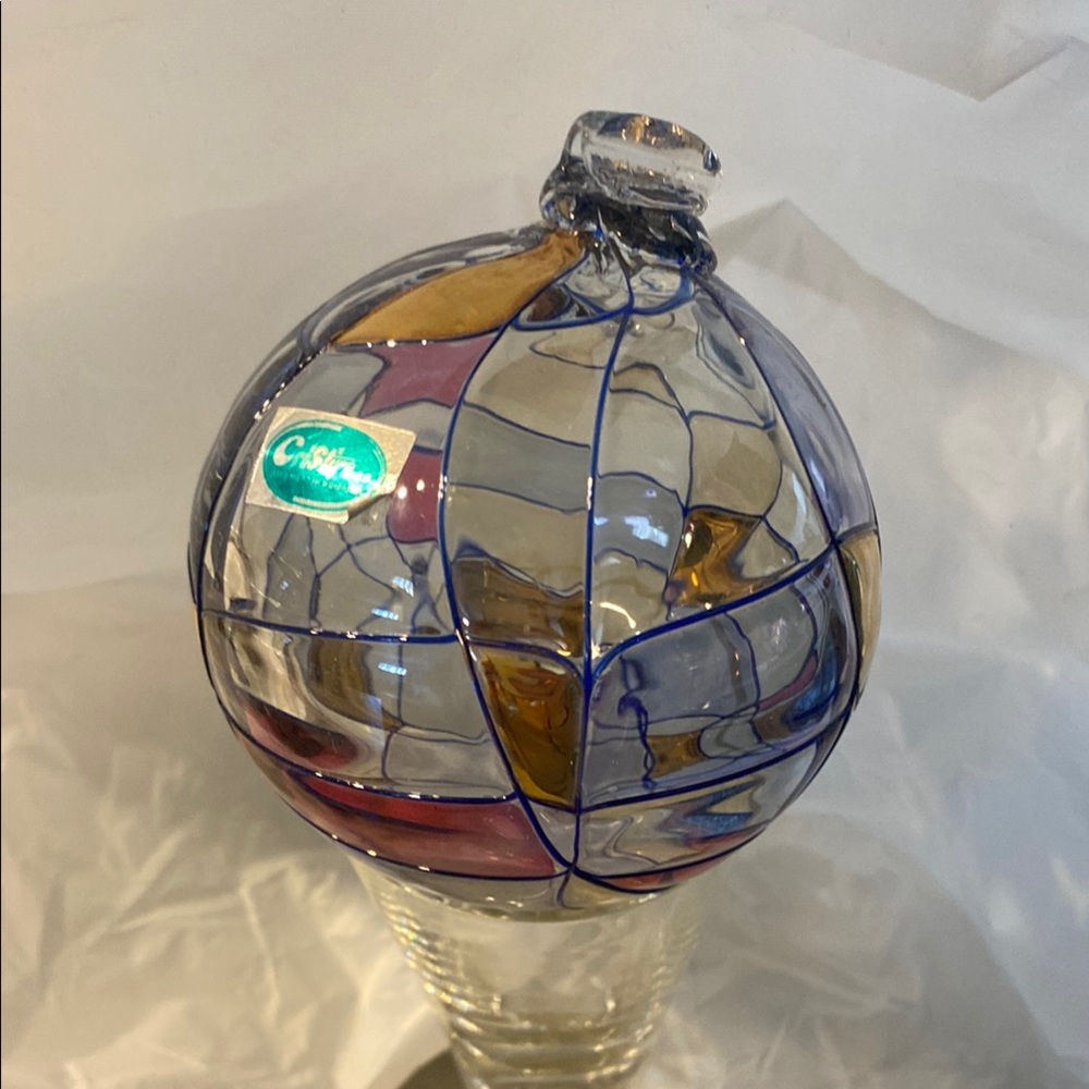 Vibrant Art Glass Ornament By Cristiro Romania